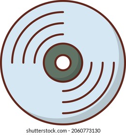 CD-Vektorgrafik auf transparentem Hintergrund. Symbole in Premium-Qualität. Vector Line Flaches Farbsymbol für Konzept und Grafikdesign.