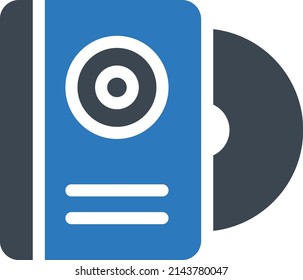 Ilustración de vectores de CD en un fondo transparente.Símbolos de calidad superior.Icono vector de glifos para diseño de concepto y gráfico.
