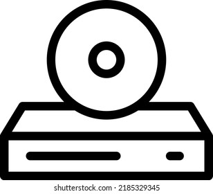 CD Vector illustration on a transparent background.Premium quality symmbols.Stroke vector icons for concept and graphic design.