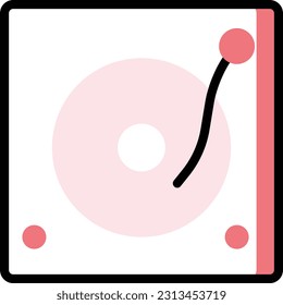 CD-Vektorgrafik auf transparentem Hintergrund. Hochwertige Symbole. Zeilenfarbige Vektorsymbole für Konzept und Grafikdesign.