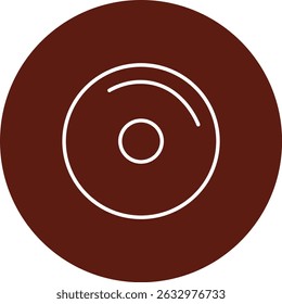 Design do ícone do círculo da linha do vetor de CD