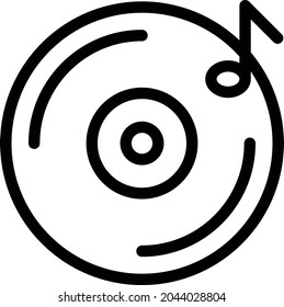 CD vector thin line icon