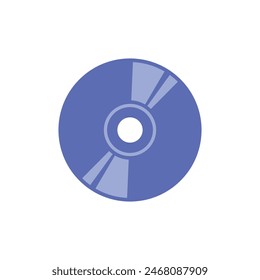 CD, Vinyl Icon Vector Template Illustration Design