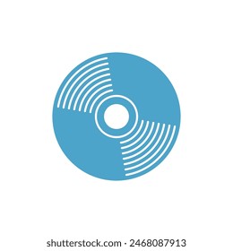 CD, Vinyl Icon Vector Template Illustration Design
