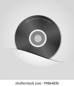 CD in white package. vector illustration
