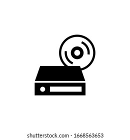 Cd Writer Icon Vector Black Solid Stock Vector (Royalty Free ...