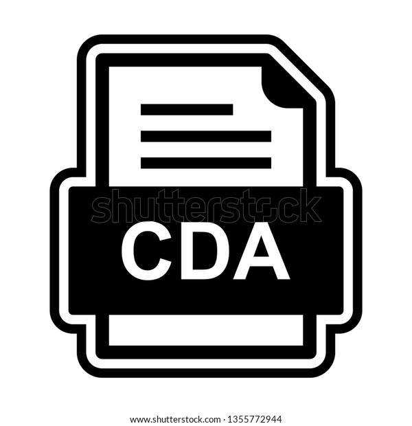 Cda File Document Icon Stock Vector Royalty Free 1355772944