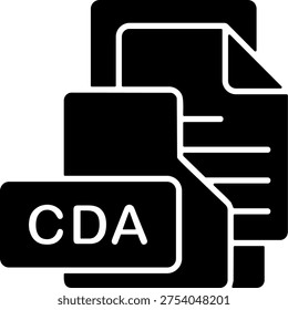 CDA File Format Folder Icon Design Symbol