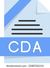 CDA Flat Style Icon Design