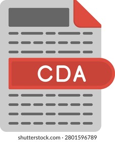 CDA Flat Style Icon Design
