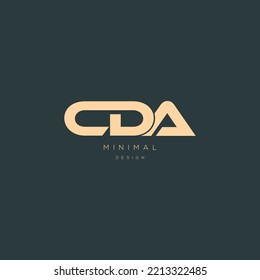 CDA initial vector icon design template