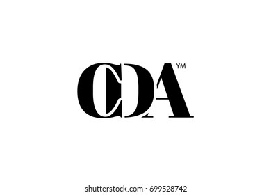 CDA Logo Branding Letter. Vector graphic design. Useful as app icon, alphabet combination, clip-art, and etc.