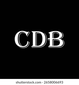 Diseño de logotipo de carta abstracta CDB. Este logotipo está diseñado por tres letras abstractas