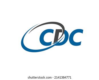 CDC letter creative modern elegant swoosh logo design