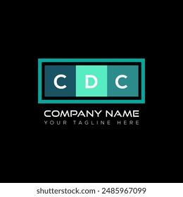 CDC letter logo design on black background. CDC creative initials letter logo concept. CDC letter design.
