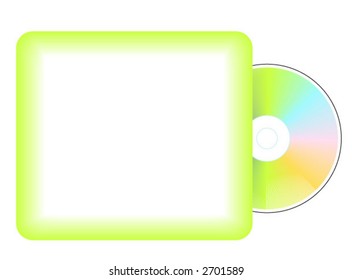 CD/DVD with Cover, Separate Items - Vector
