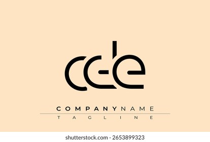 CDE abstract letter design. Modern Business Logo Design With Abstract Typography and Contemporary Style
