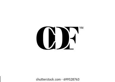 CDF Logo Branding Letter. Vector graphic design. Useful as app icon, alphabet combination, clip-art, and etc.