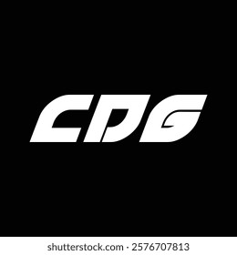 CDG letter technology logo design on black background. CDG creative initials letter IT logo concept. CDG setting shape design