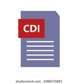 CDI file icon illustrated on background