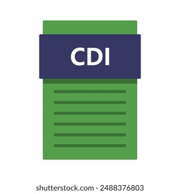 CDI file icon illustrated on background