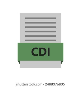 CDI file icon illustrated on background