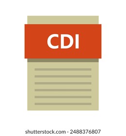 CDI file icon illustrated on background