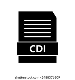 CDI file icon illustrated on background