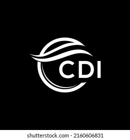 CDI letter logo design on black background. CDI creative circle letter logo concept. CDI letter design.
