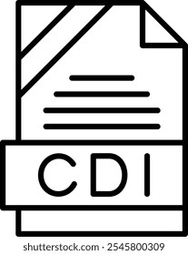 Símbolo de design de ícone de vetor CDI