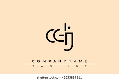 CDJ abstract letter design. Modern Business Logo Design With Abstract Typography and Contemporary Style