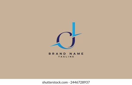 CDJ, CJD, DCJ, DJC, JDC, JCD, CJ, JC, DJ, JD, Abstract initial monogram letter alphabet logo design