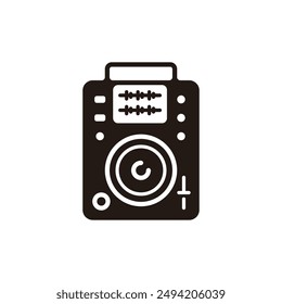 CDJ icon. Flat silhouette version.	