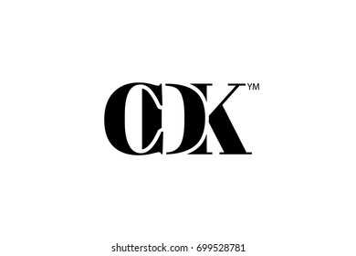 CDK Logo Branding Letter. Vector graphic design. Useful as app icon, alphabet combination, clip-art, and etc.