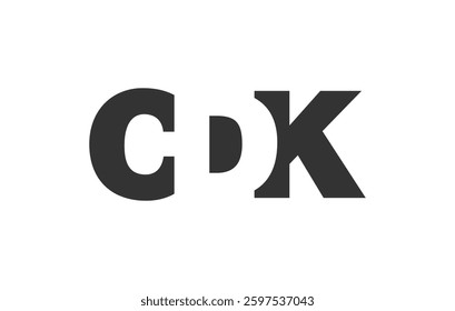 CDK logo design. Initial letter C D K bold font style for tech startups, consulting, corporate branding. Creative company name, headlines typography identity, trendy logotype. Vector illustration.
