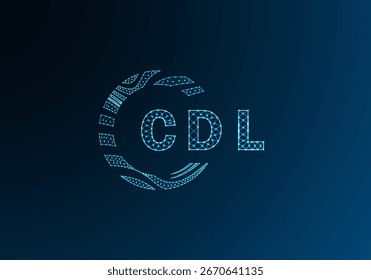 Diseño de Vector de logotipo de letra polivinílica baja CDL. Diseño de logotipo de poliéster inferior CDL. Diseño único del logotipo de baja poli de CDL.