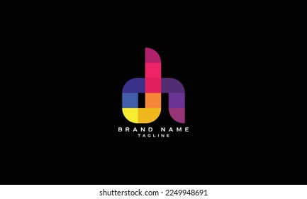 CDN, DN, ND, Abstract initial monogram letter alphabet logo design