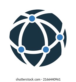 Cdn, global, big data icon. Simple editable vector design isolated on a white background.