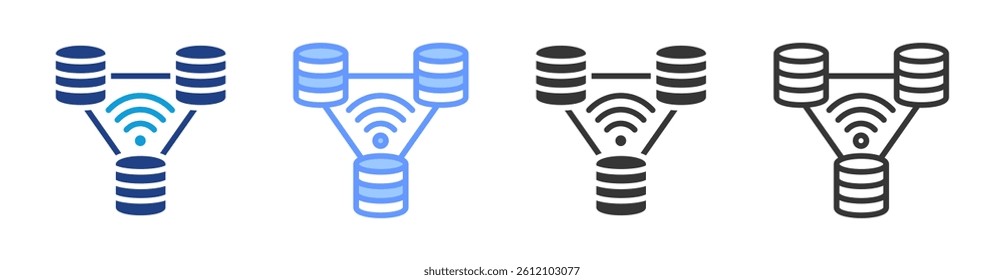 Cdn icon set multiple style collection