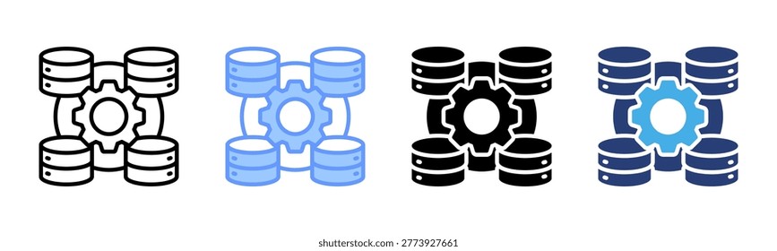 Cdn icon set multiple style collection