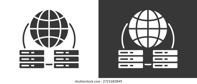 Cdn Icon Set Colección De Vector Aislado En Blanco Y Negro