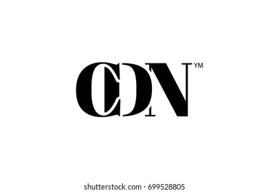 CDN Logo Branding Letter. Vector graphic design. Useful as app icon, alphabet combination, clip-art, and etc.