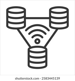 Cdn Outline Icon Vector Illustration