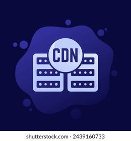 CDN vector icon, Content delivery network