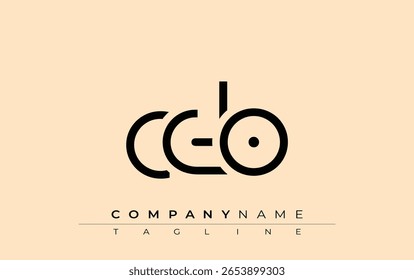 Diseño de carta abstracta CDO. Diseño moderno del logotipo del negocio con tipografía Abstractas y estilo contemporáneo