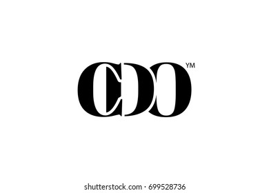 CDO Logo Branding Letter. Vector graphic design. Useful as app icon, alphabet combination, clip-art, and etc.