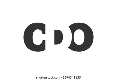 CDO logo design. Initial letter C D O bold font style for tech startups, consulting, corporate branding. Creative company name, headlines typography identity, trendy logotype. Vector illustration.