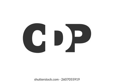 CDP logo design. Initial letter C D P bold font style for tech startups, consulting, corporate branding. Creative company name, headlines typography identity, trendy logotype. Vector illustration.