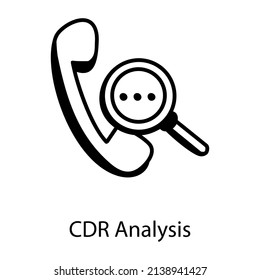 Cdr analysis in hand drawn premium icon 

