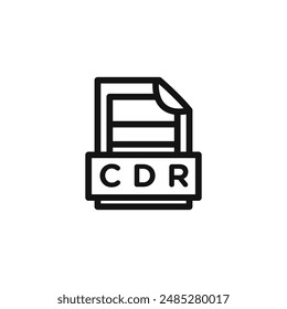 CDR File Document Icon vector set collection for web